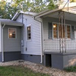 Side view of property